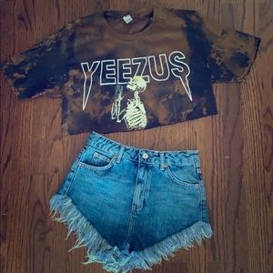 Yeezus crop top bleached Kanye